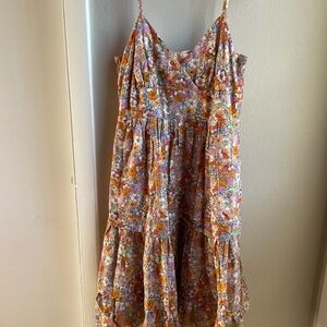 Maeve Anthropologie Floral Spaghetti Strap Dress